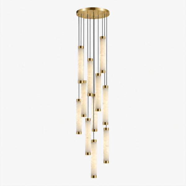 Norqen Alabaster Cylinder Chandelier 9