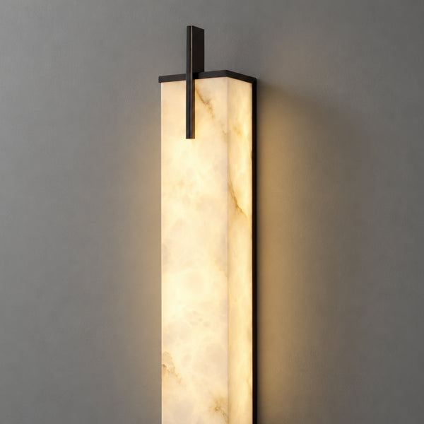 Norvren Rectangular Alabaster Wall Light 16