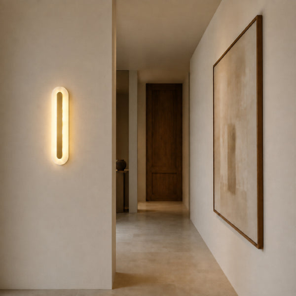 Nureven Alabaster Linear Wall Light 8
