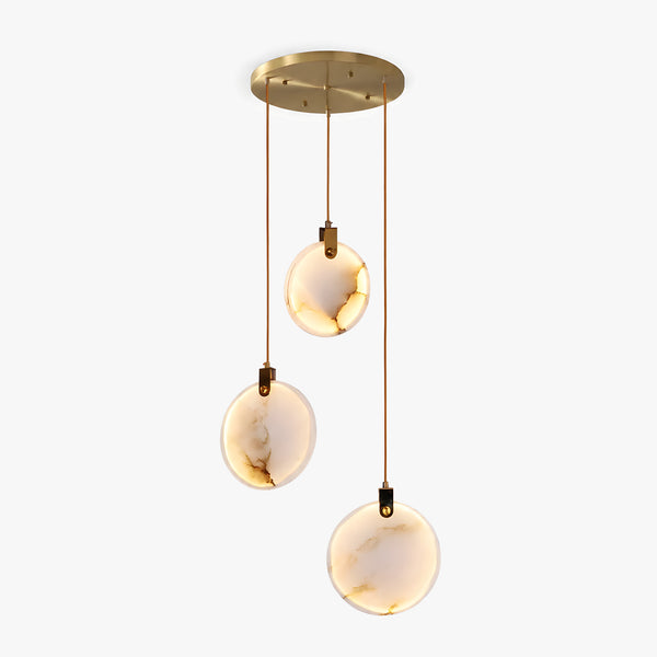 Oavre Alabaster Disc Chandelier 12