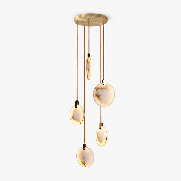 Oavre Alabaster Disc Chandelier 13