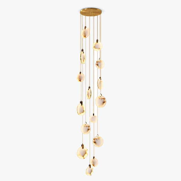 Oavre Alabaster Disc Chandelier 16