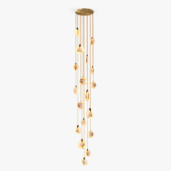 Oavre Alabaster Disc Chandelier 17