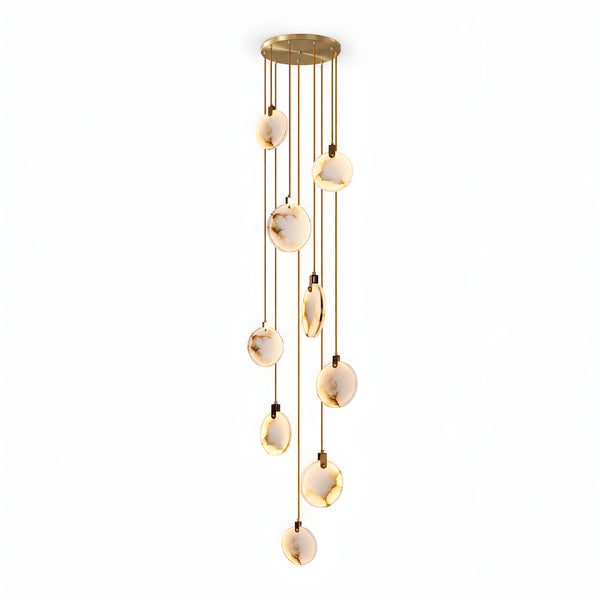 Oavre Alabaster Disc Chandelier 18