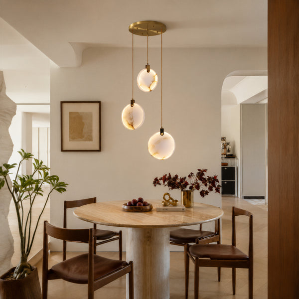 Oavre Alabaster Disc Chandelier 7