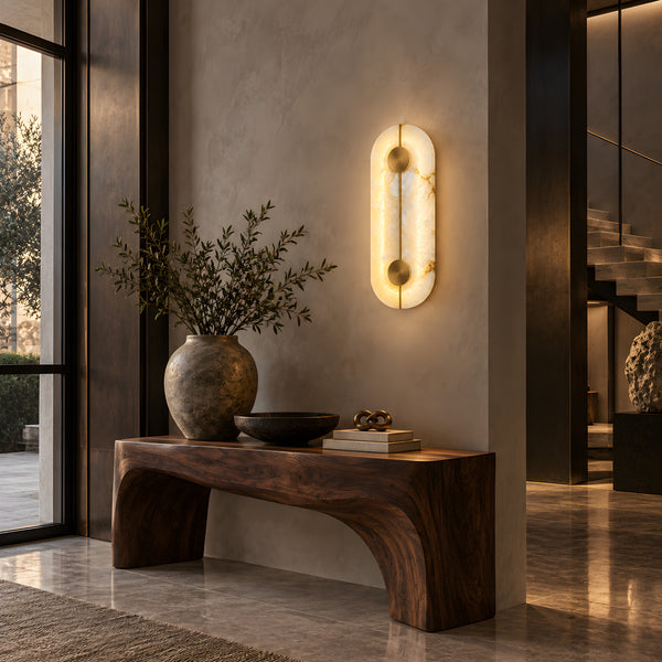Odravelle Alabaster Oval Wall Lamp 4