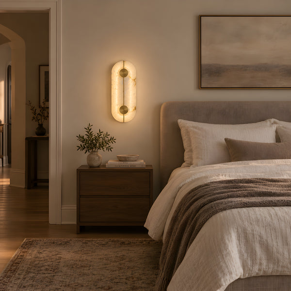 Odravelle Alabaster Oval Wall Lamp 5