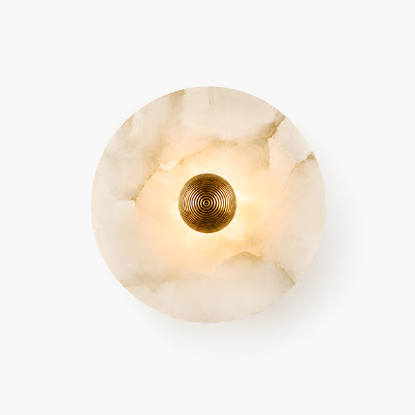 Odraven Round Alabaster Wall Light 11