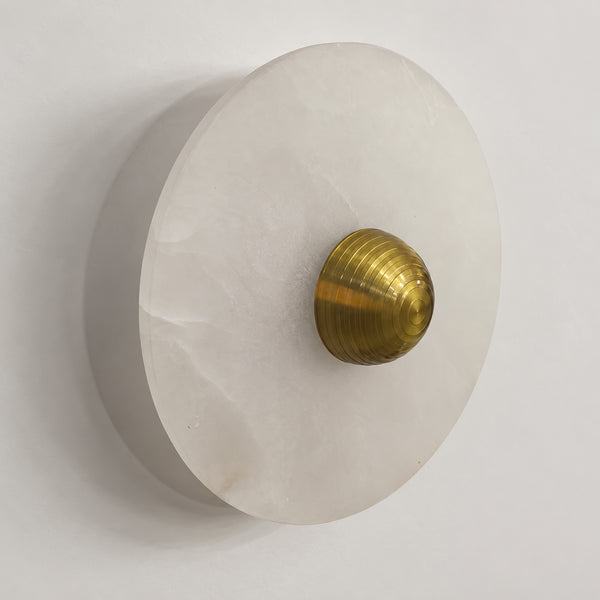 Odraven Round Alabaster Wall Light