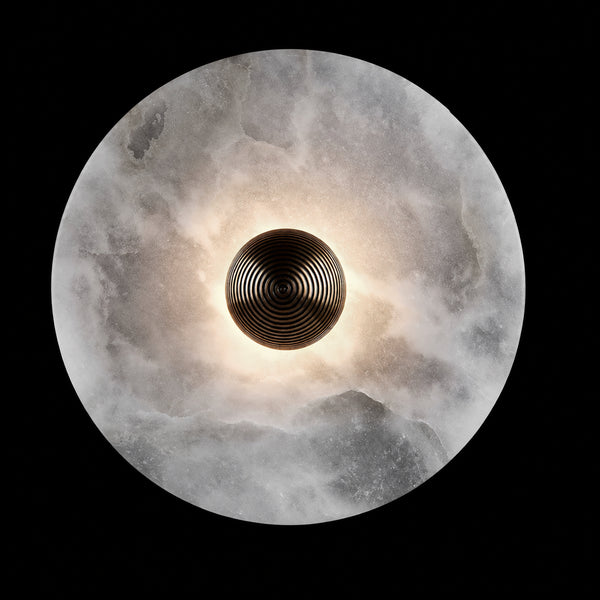 Odraven Round Alabaster Wall Light