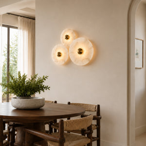 Odraven Round Alabaster Wall Light 4