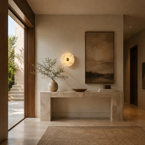 Odraven Round Alabaster Wall Light 7