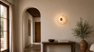 Odraven Round Alabaster Wall Light 8