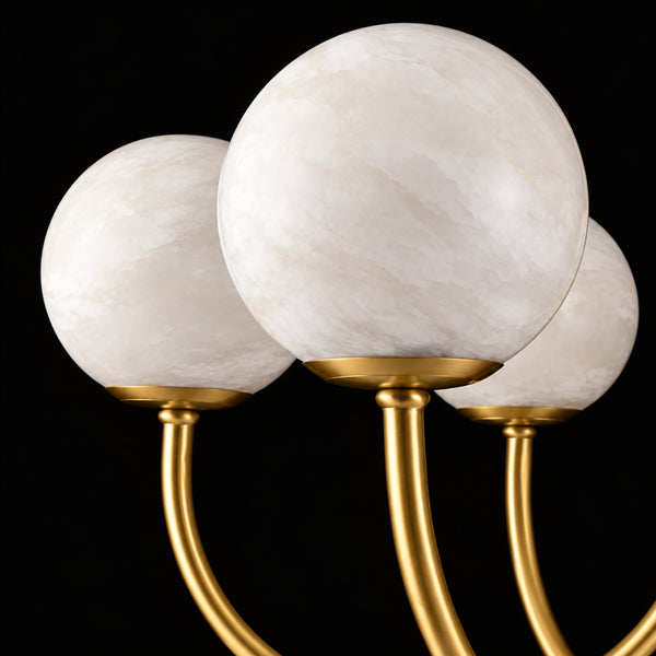 Oierta Brass Alabaster Chandelier 14
