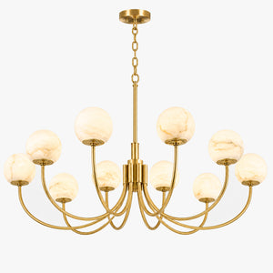 Oierta Brass Alabaster Chandelier 2