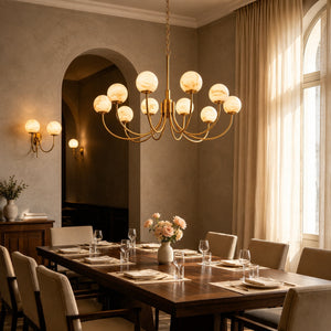 Oierta Brass Alabaster Chandelier 3