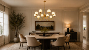 Oierta Brass Alabaster Chandelier 9
