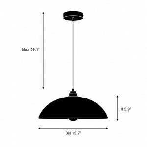 Orelvane Alabaster Dome Pendant Light 8