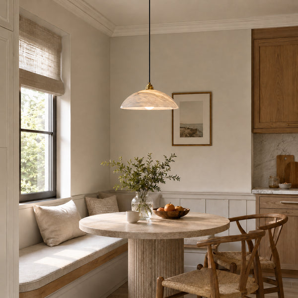 Orelvane Alabaster Dome Pendant Light 9