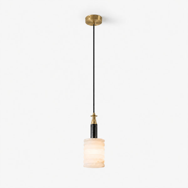 Orlisk Alabaster Ribbed Pendant Light 2