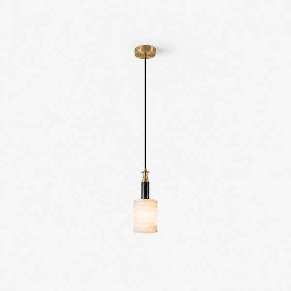 Orlisk Alabaster Ribbed Pendant Light 3
