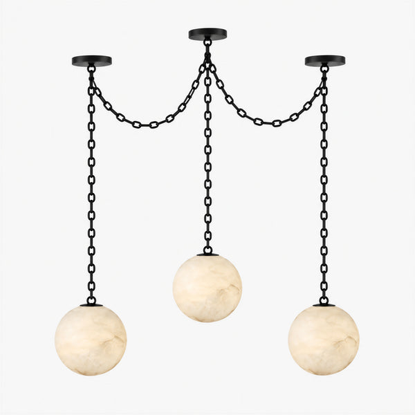 Orswell Alabaster Globe Swag Chandelier 7