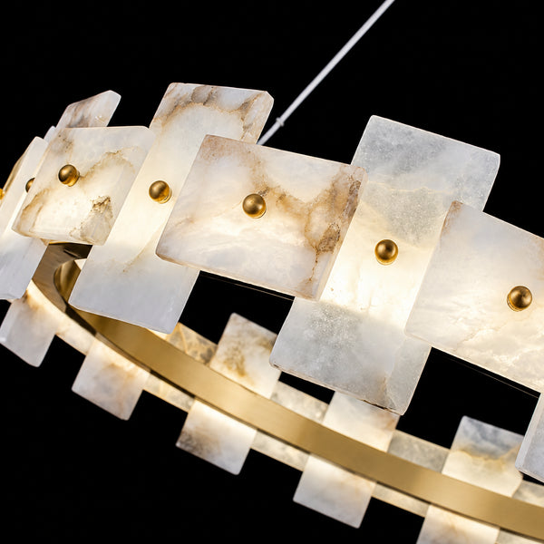 Orvelith Alabaster Ring Chandelier 6