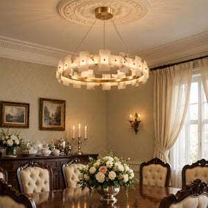 Orvelith Alabaster Ring Chandelier 9
