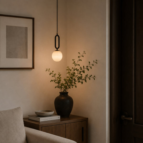 Ostren Alabaster Loop Pendant Light 1