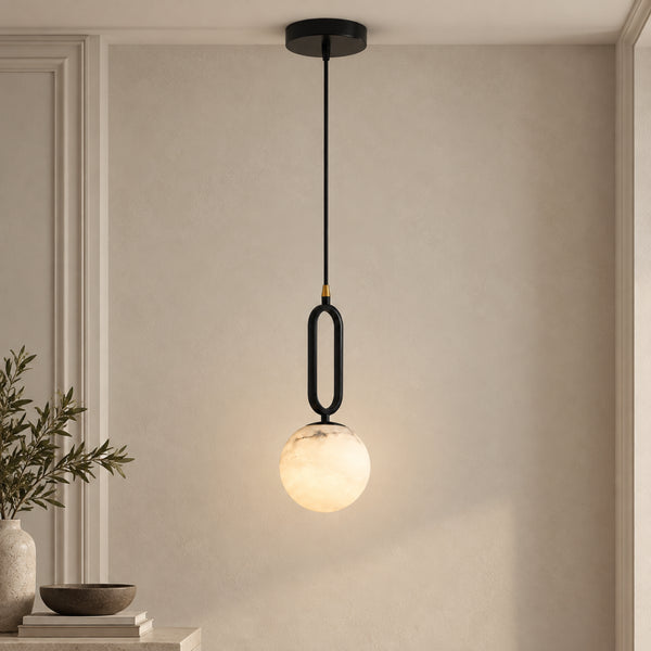 Ostren Alabaster Loop Pendant Light 13