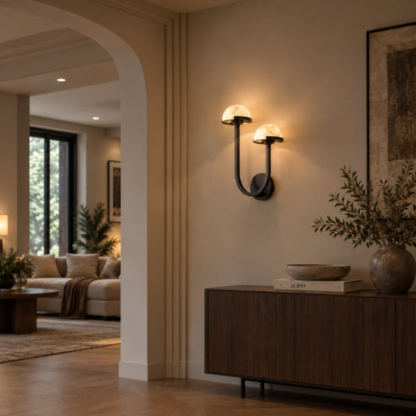 Osvarel Alabaster Dome Wall Light 10