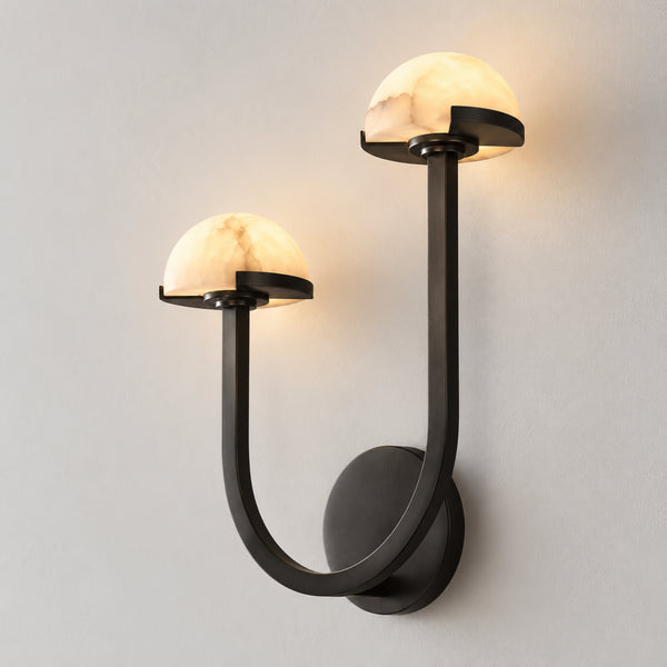 Osvarel Alabaster Dome Wall Light 16