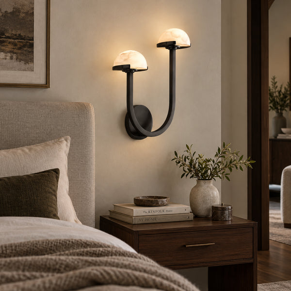 Osvarel Alabaster Dome Wall Light 5