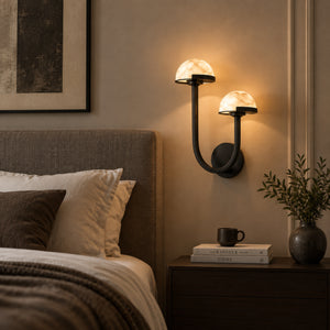 Osvarel Alabaster Dome Wall Light  9