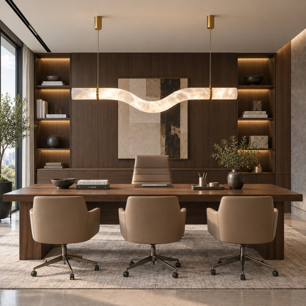 Othrel Alabaster Wave Pendant Light 12