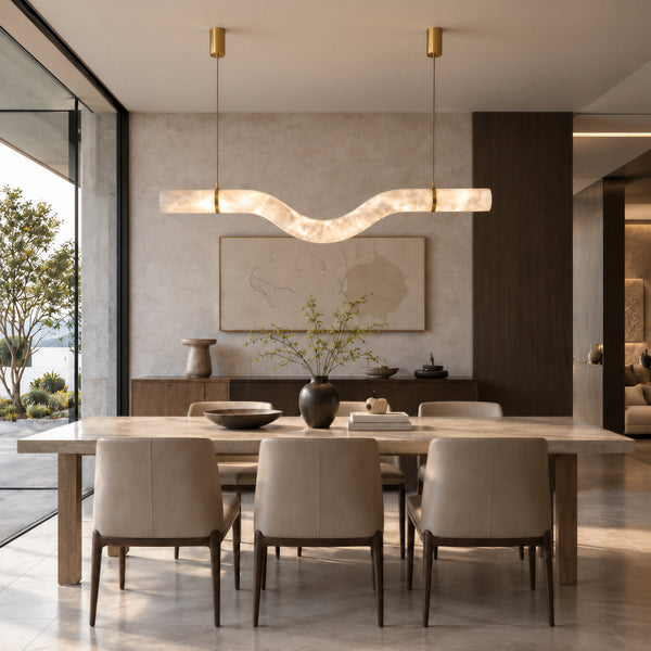 Othrel Alabaster Wave Pendant Light 13