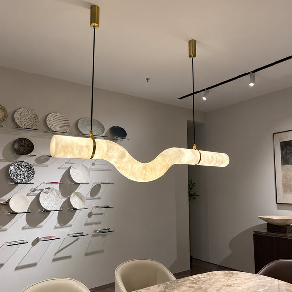 Othrel Alabaster Wave Pendant Light 17