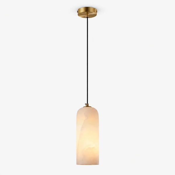 Perren Alabaster Cylinder Pendant Light 1