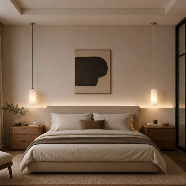 Perren Alabaster Cylinder Pendant Light 3