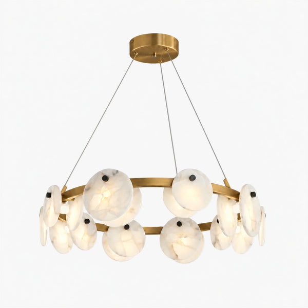 Quenor Alabaster Disc Ring Chandelier 13