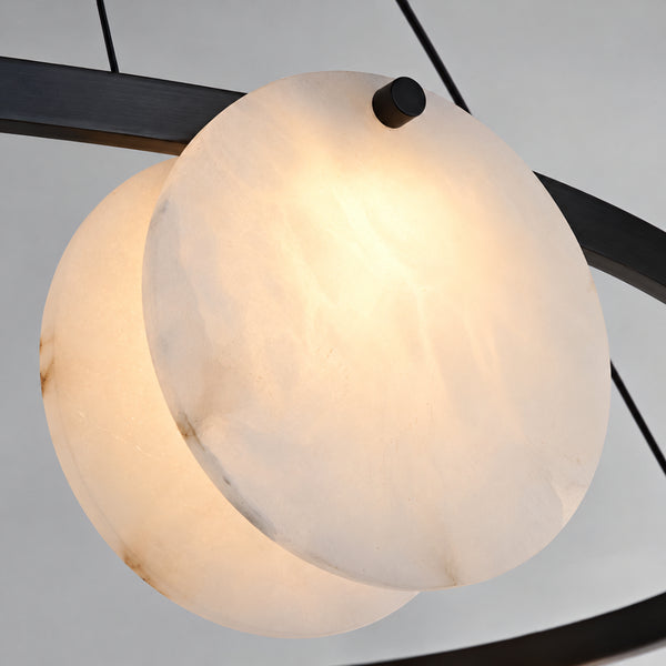 Quenor Alabaster Disc Ring Chandelier 17