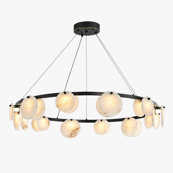 Quenor Alabaster Disc Ring Chandelier 8