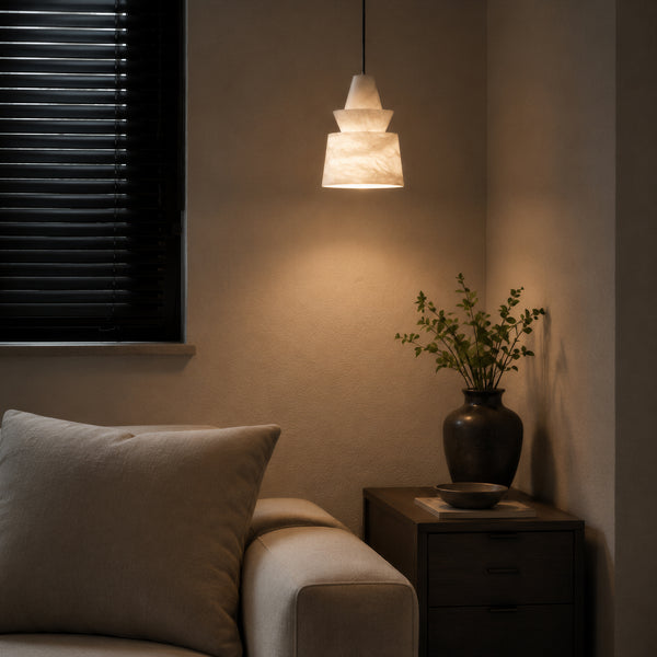 Rethan Alabaster Tiered Pendant Light 4