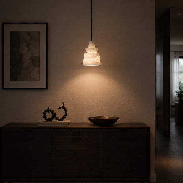 Rethan Alabaster Tiered Pendant Light 5