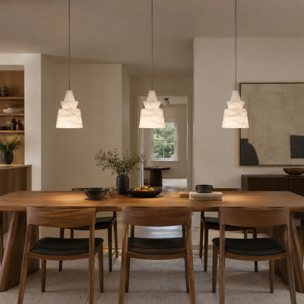 Rethan Alabaster Tiered Pendant Light 7