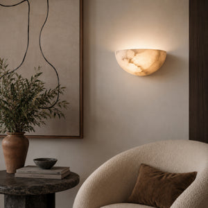 Sarnell Alabaster Bowl Wall Light 6