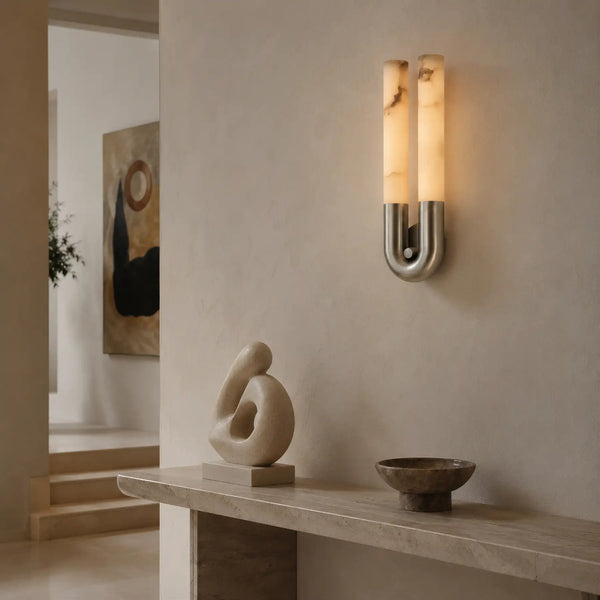 Selvarene Alabaster Double Wall Light 2