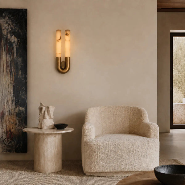Selvarene Alabaster Double Wall Light 3