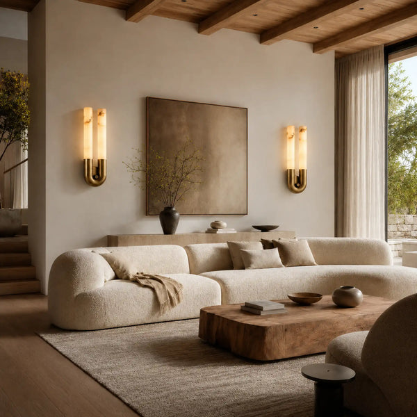 Selvarene Alabaster Double Wall Light 4