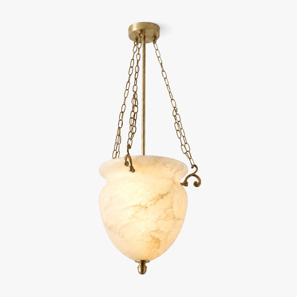 Seravelle Alabaster Urn Pendant Light 1